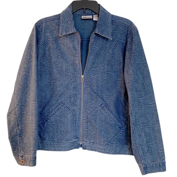 Chicos VTG Jean jacket full zip collared king sleeves button cuffs Medium
C - Picture 1 of 10